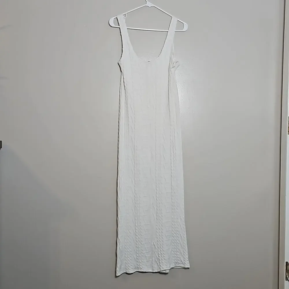 Zara Cable Knit Jacquard Sweater Dress Sz Medium - Picture 8 of 13